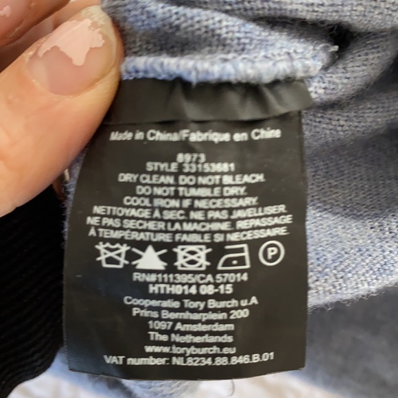 Tory Burch gray/blue sweater S - Picture 5 of 6